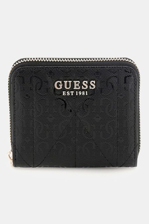 Топ 20 Най-Красивите Луксозни Дамски Портмонета за 2025 Година GUESS, Портмоне от еко кожа с цип, Черен