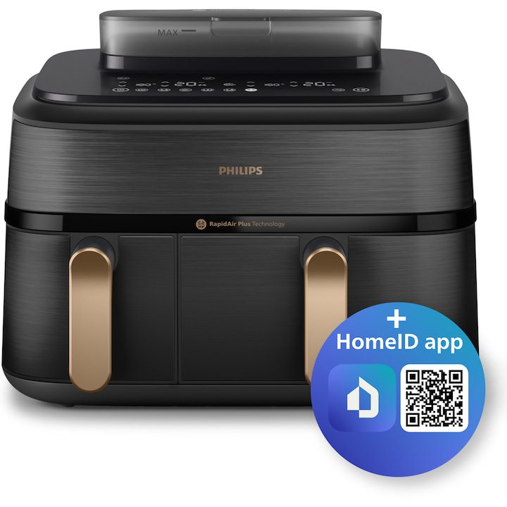 Най-Добрите Фритюрници с Горещ Въздух (Еър Фрайъри) Марка Филипс Фритюрник с горещ въздух и пара Philips Airfryer Series 5000 NA552/00