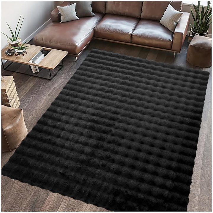 Килими за Хол - Модните Тенденции за 2025-2026 Година в България - Нашите Предложения Килим Heinner Home Paopao, Правоъгълен, 200 x 300 см, 1600 гр/м², 100% полиестер, Черен