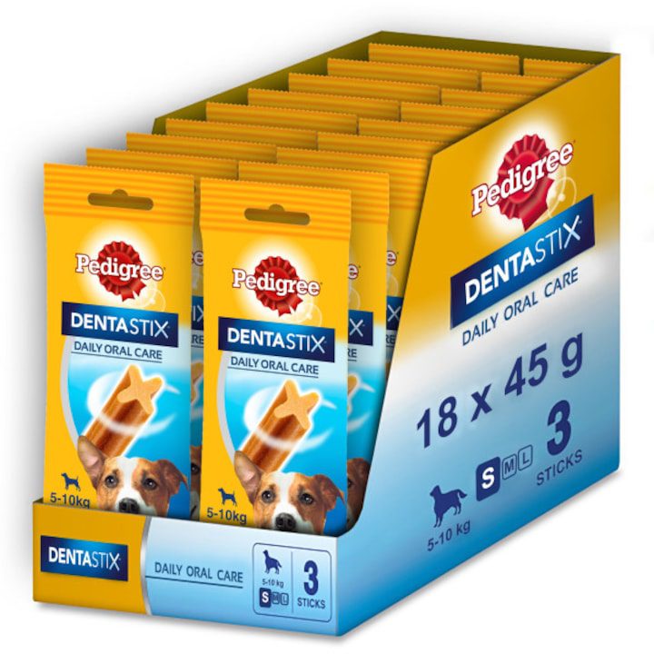 Топ 20 Лакомства За Кучета: Вкусни Бисквити И Награди, Които Работят Награди за кучета Pedigree Dentastix Mono, Мaлки породи, 18x45 броя