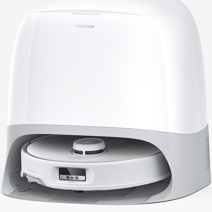 Roborock Прахосмукачки - Коя е Най-Добрата? (S8, S7, Q8 И Още) Прахосмукачка-робот Roborock Qrevo Curv RSD0712CE със станция за зареждане
