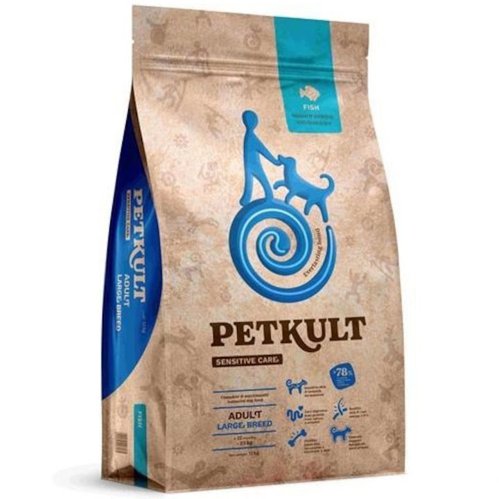 Топ 15 Храни за Подсилване на Имунната Система на Куче През 2025 Година Суха храна за кучета Petkult Sensitive, Fish, Large size, 12 кг