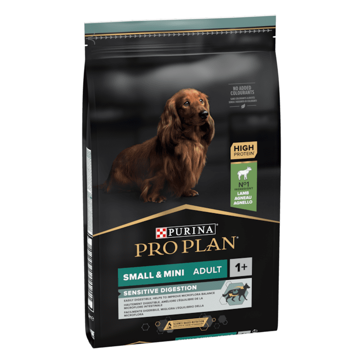Храна За Кучета С Чувствителен Стомах - Топ 20 Най-Добрите за 2025 Година Суха храна за кучета Pro Plan, Small & Mini Sensitive Digestion, Агнешко, 7 кг