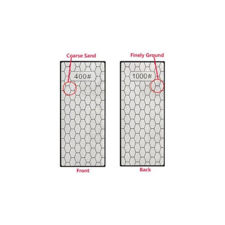 Точило за Ножове - Топ 10 Най-Добрите Точило за ножове TRADERPLUS, двустранен диамантен заточващ камък, 400 # и 1000 #, дизайн тип „пчелна пита“, неплъзгаща се основа, малък размер