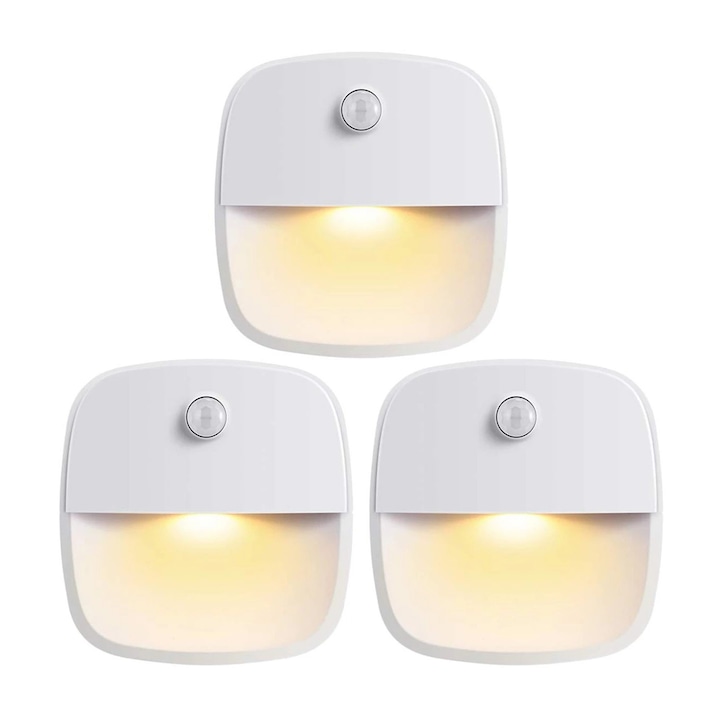 Топ 10 Най-Добрите Лампи със Сензор за Движение Комплект от 3 LED нощни лампи