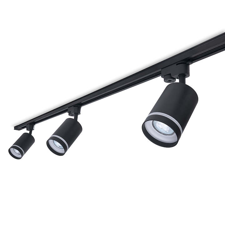 Комплекти Магнитни Релсови Лампи - Как да Изберем Правилните? Steka Ring LED релсова лампа GU10 x3 + комплект шини 1