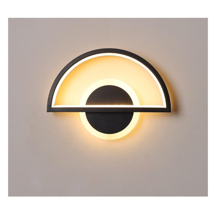 Най-Добрите Лампи за Баня SUEVA® черна LED стенна стенна лампа 34 W