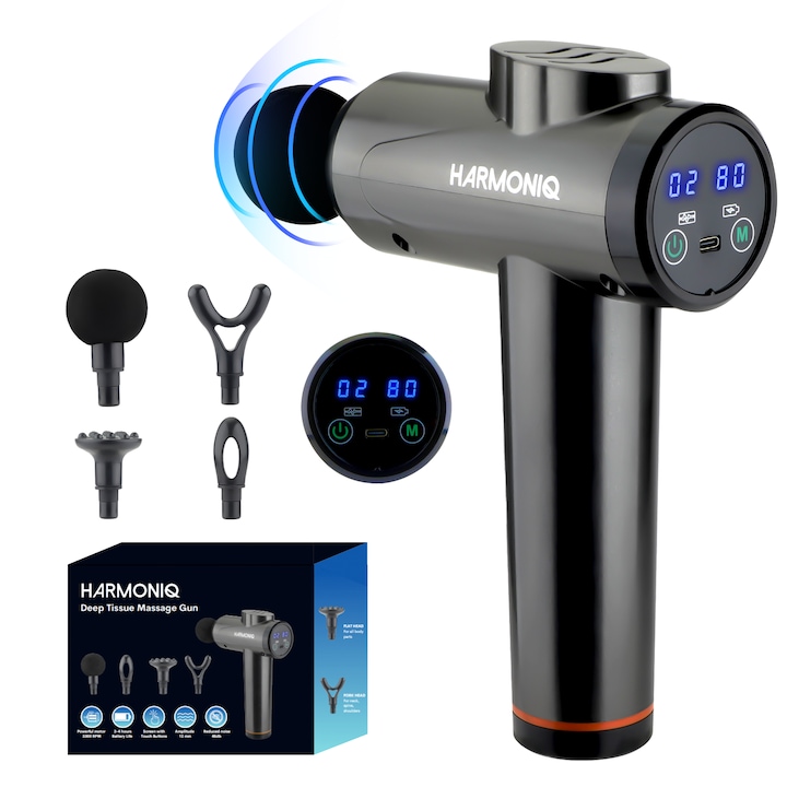 Топ 10 Ефективни Масажори за Гръб с Мигновен Ефект Професионален масажор тип пистолет HARMONIQ®