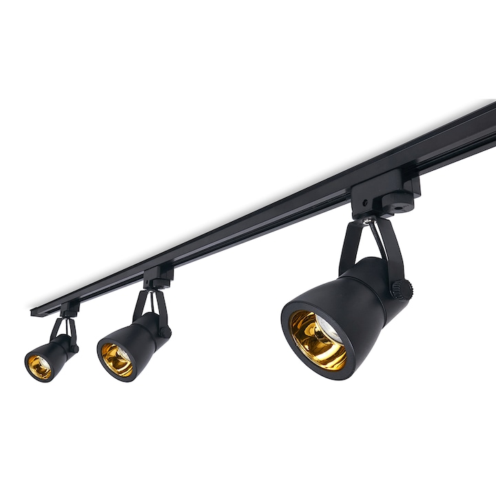 Комплекти Магнитни Релсови Лампи - Как да Изберем Правилните? Steka Goldi комплект LED GU10 x3 релсова лампа + 1