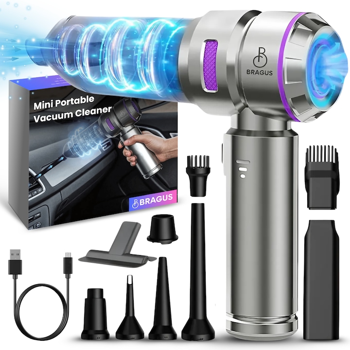 Ревю на Мини прахосмукачка за кола Bragus 120W Ревю на Мини прахосмукачка за кола Bragus 120W