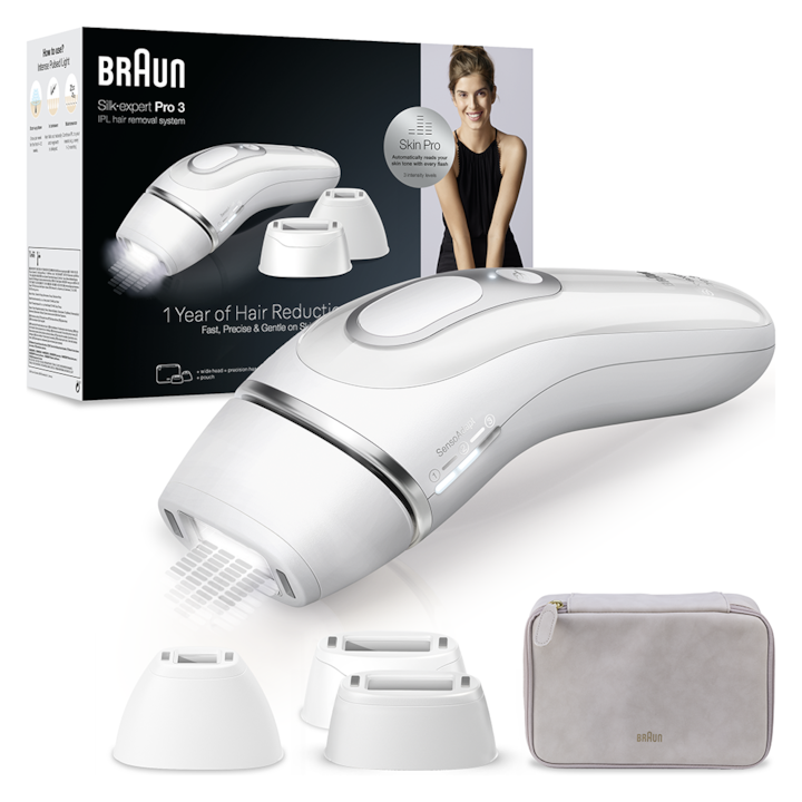 Топ 5 Най-Добрите Фотоепилатори за 2025-2026 Година Фотоепилатор IPL Braun Silk-expert PRO 3 PL3230 Автоматичен и непрекъснат сензор Skin pro