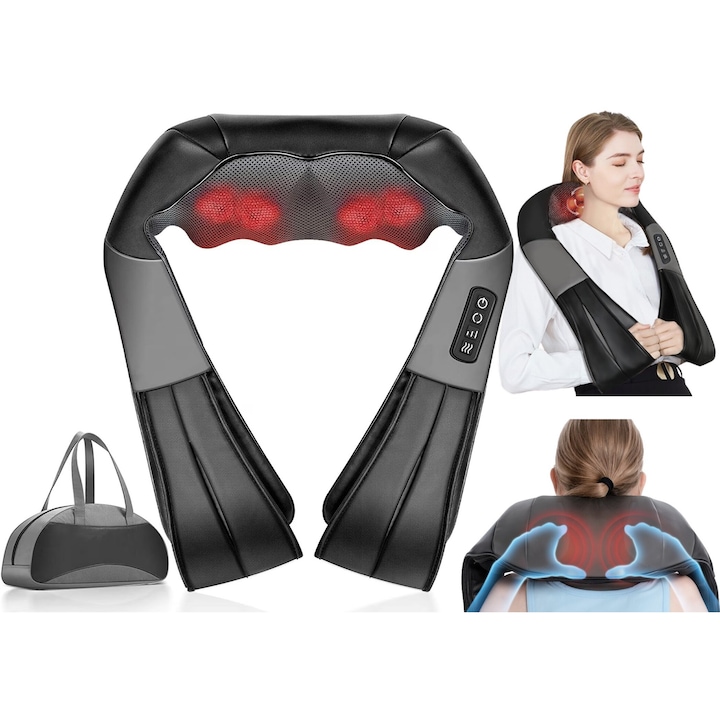 Топ 10 Ефективни Масажори за Гръб с Мигновен Ефект RELAXO™ Професионален масажен апарат 4D Електрическа възглавница