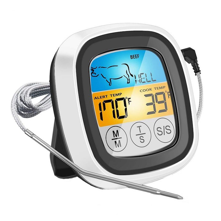 Най-Качествените Термометри за Храна (Базирано на Оценки от Потребители) Цифров термометър за фурна Qeno® за кухня/храна