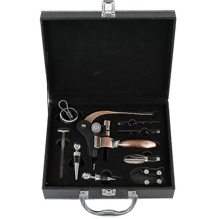 Комплект тирбушони от цинкова сплав с кожена кутия