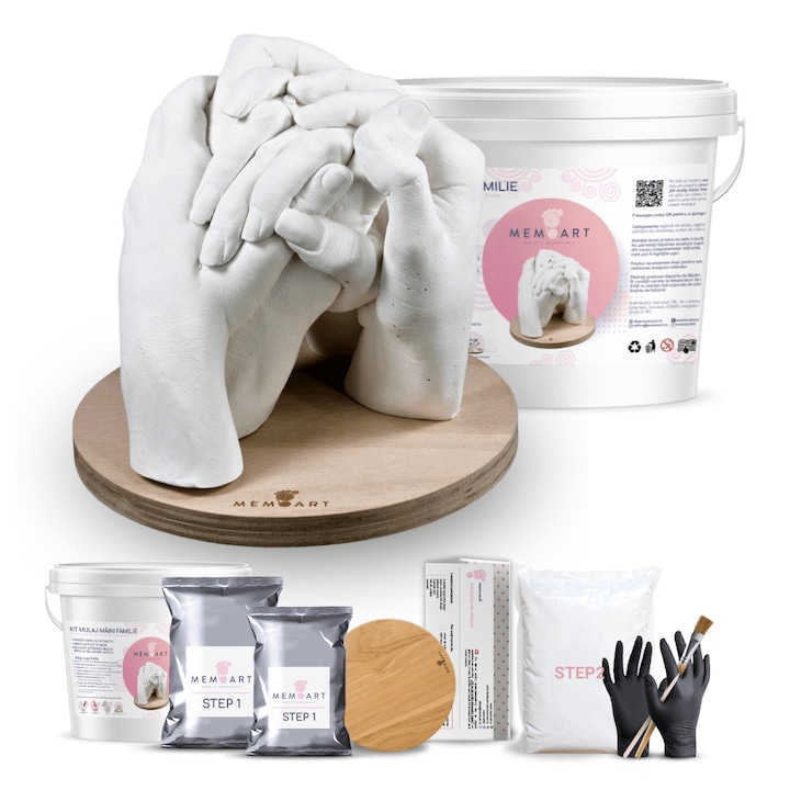Най-Добри Комплекти за Отливки на Ръце (3D Гипсова Форма) - Класация Комплект за отливки на ръце MemoArt