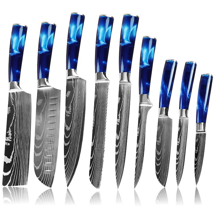 Оригинални Ножове Японска Стомана - Топ 15 Най-Добрите Комплект професионални кухненски ножове