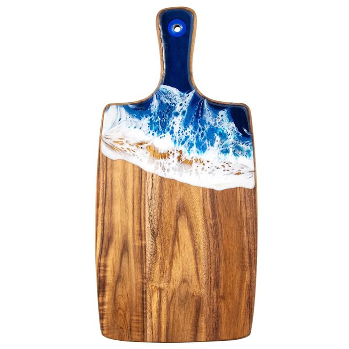 Професионални Дъски за Рязане - Класация 2026 Година Чопър Ocean Wave от акациево дърво с ръчно изработена епоксидна смола