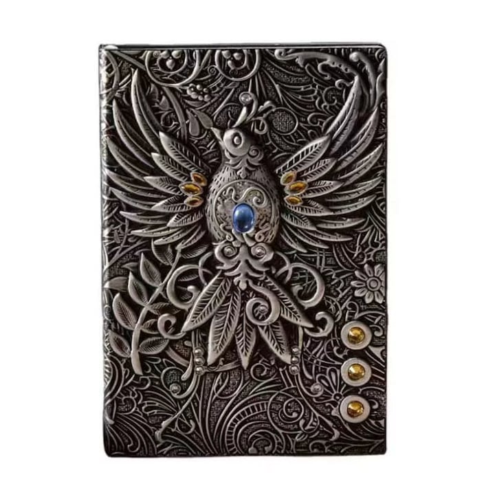 Тефтер с феникс и блестящи камъни