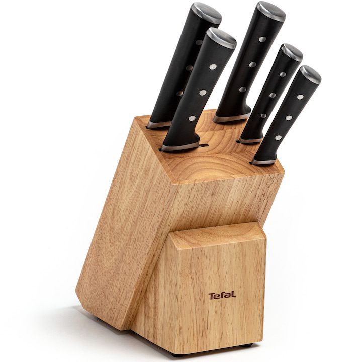 Кухненски Ножове и Комплекти Ножове Тефал - Кои са Най-Добрите? Комплект 5 ножа Tefal Ice Force