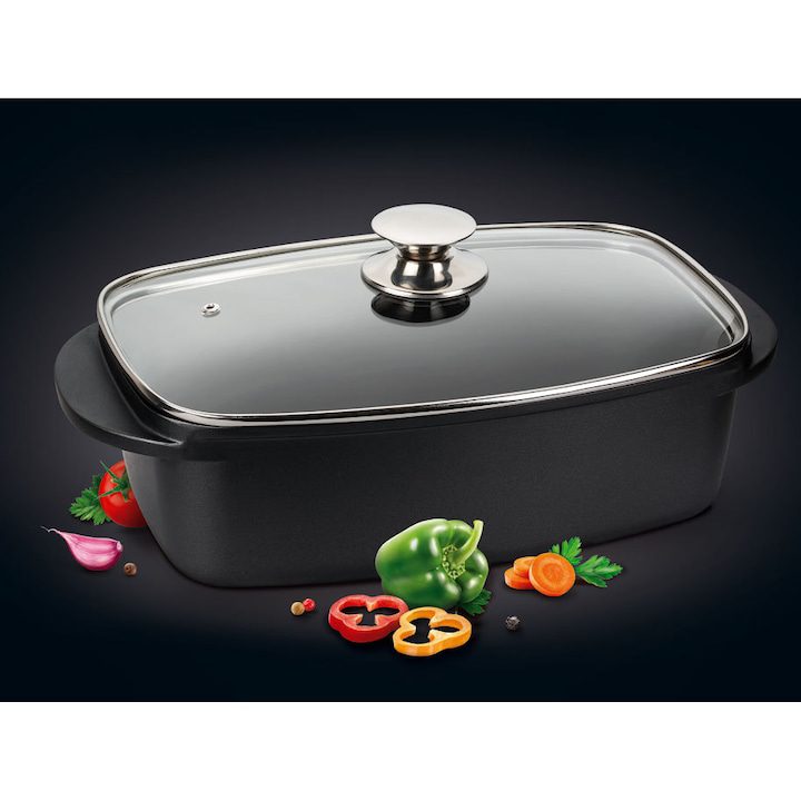 Тави за Печене - Класация Топ 10 за 2026 Година Тава с дръжки и стъклен капак Brio Metallica