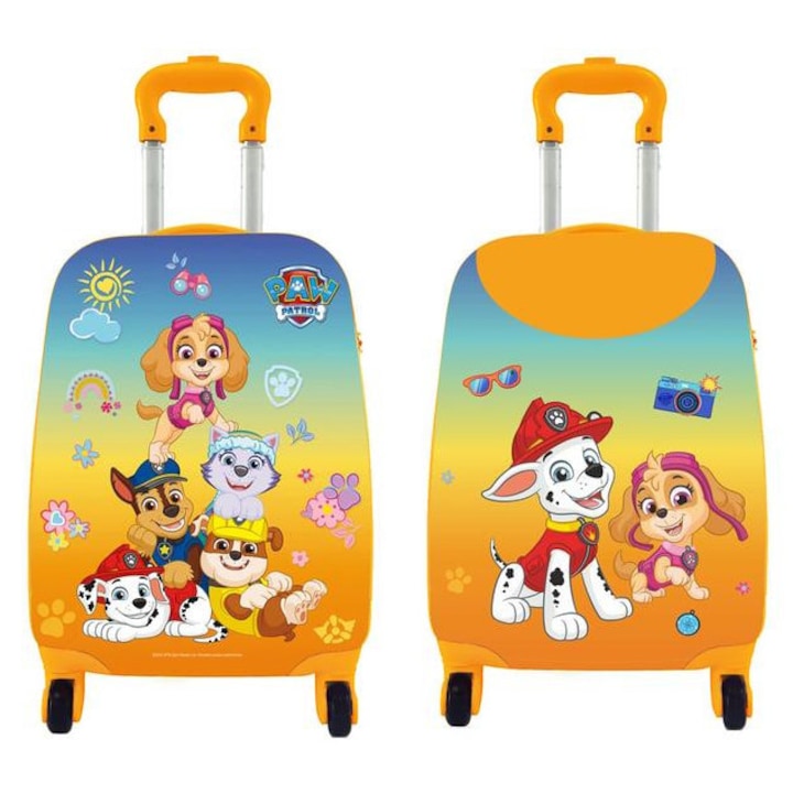 Топ 20 Забавни и Практични Детски Куфари Детски куфар Paw Patrol с 4 колела от ABS - Nickelodeon (BC-PP-006) - eMAG.bg