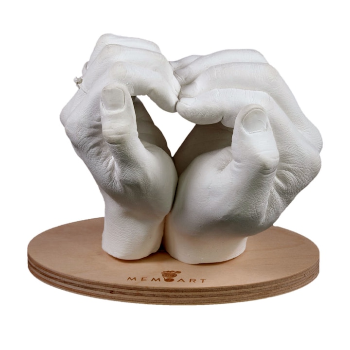 Най-Добри Комплекти за Отливки на Ръце (3D Гипсова Форма) - Класация Двойка комплект 3D ръчно формоване + подарък опора от буково дърво