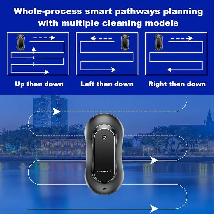 Робот за почистване на прозорци Liectroux YW810 с дистанционно управление и мобилно приложение Tuya