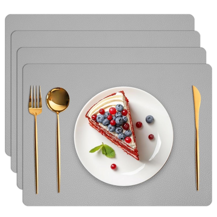 Стилни и Ефектни Комплекти Подложки за Хранене Комплект от 4 подложки от екологична кожа