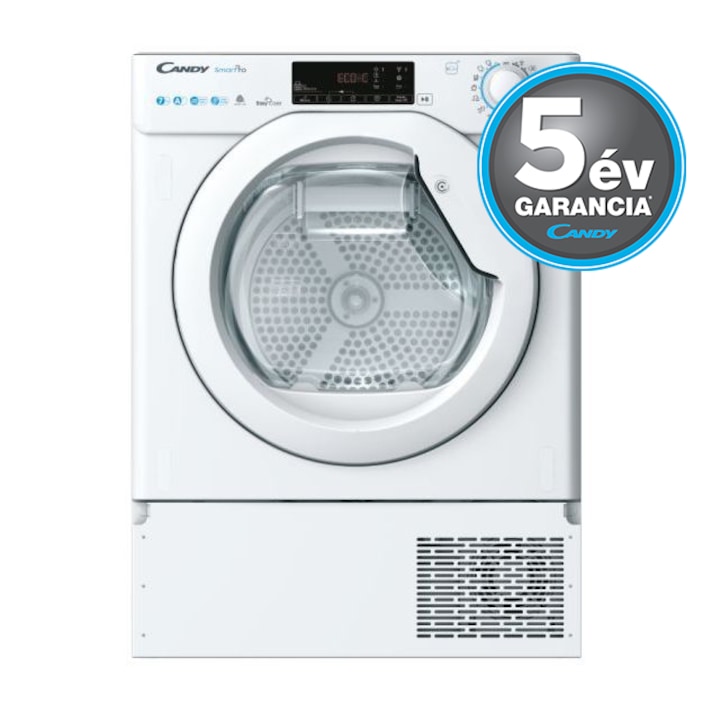 Candy сушилни: най-добрите модели с термопомпа, Wi‑Fi, Easy Case и Kilo Detector — избор за 7–10 кг Candy BCTD H7A1TE-S термопомпена сушилня за вграждане