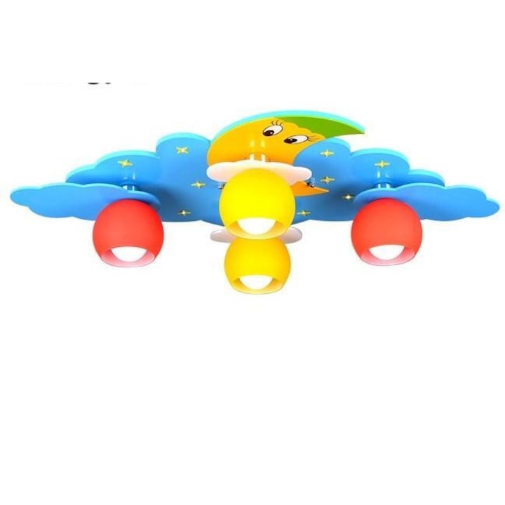 10 Щури Полилеи за Детска Стая Детски полилей Луна с Облаци MD1728-4 LED