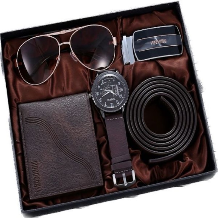 Топ 20 Мъжки Портфейла за 2026 Година Мъжки подаръчен комплект портфейл от 4 части с портфейл