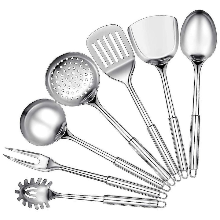 Комплект 7 Кухненски прибори от неръждаема стомана