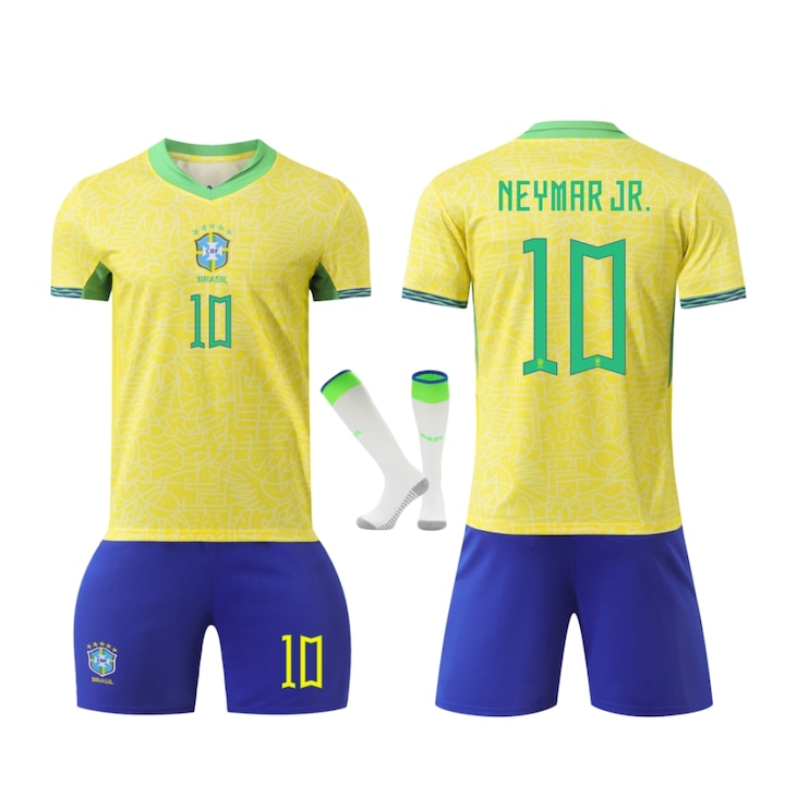 Детска спортна екипировка Футболна фланелка Brazil Neymar