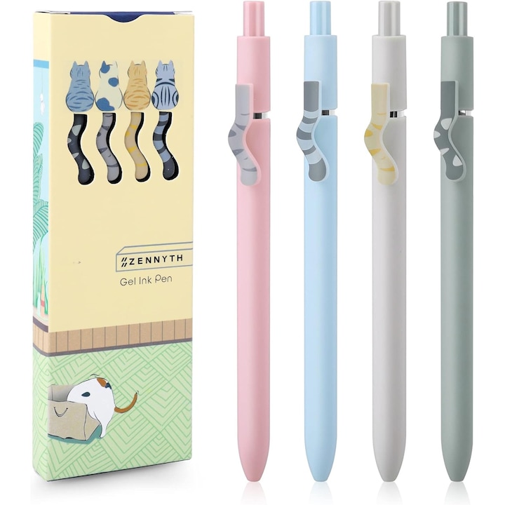 Комплект от 4 прибиращи се гел химикалки