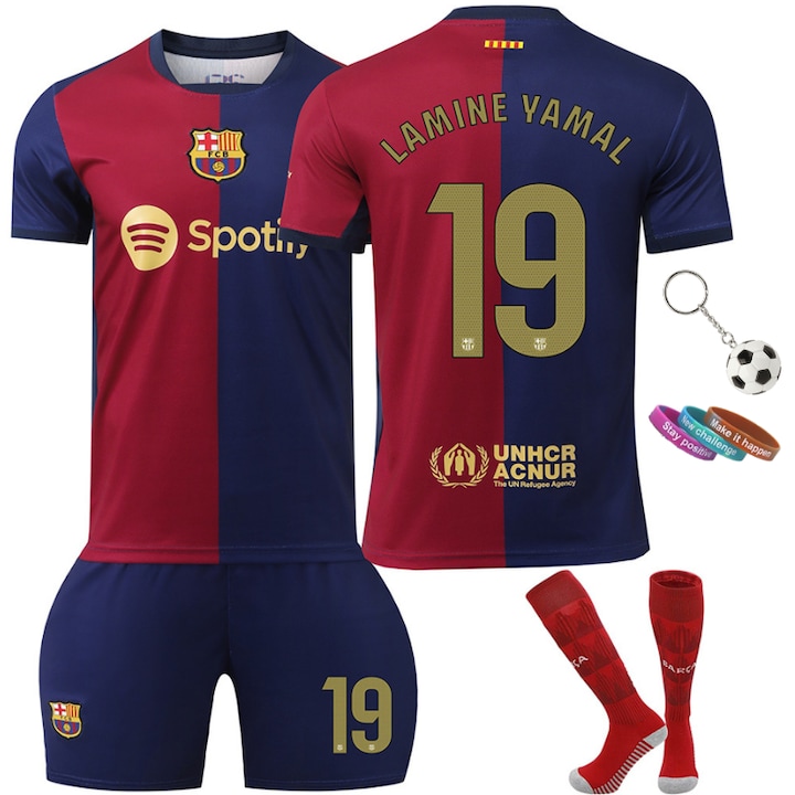 Детска спортна екипировка Barcelona No.19 Yamal Футболна фланелка
