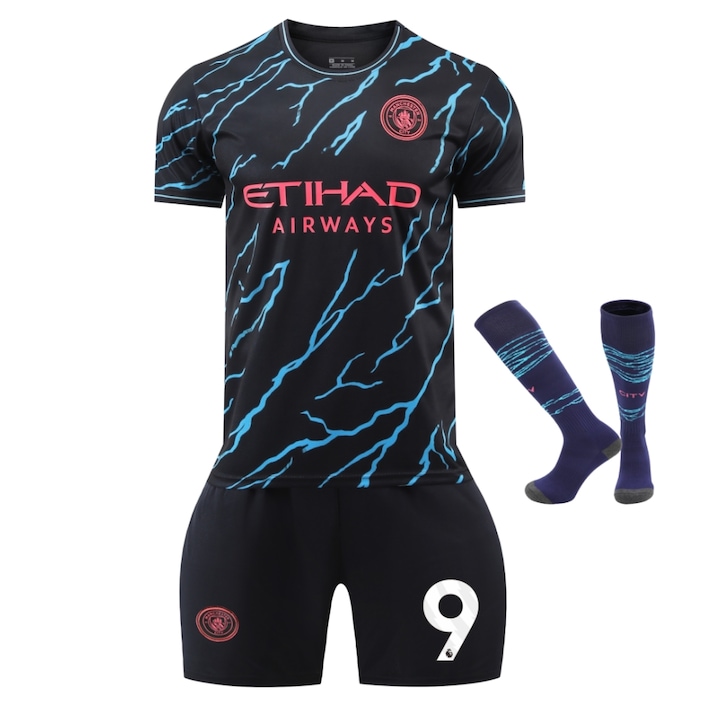 YSHT детски спортни екипи - най-добрите в България за 2026 Година Детска спортна екипировка Man City Haaland Football Shirt Set