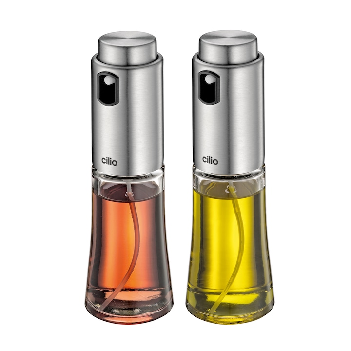 Избрахме за Вас Най-Качествените Оливерници – Класация Комплект спрей дозатори за олио и оцет CILIO BARI