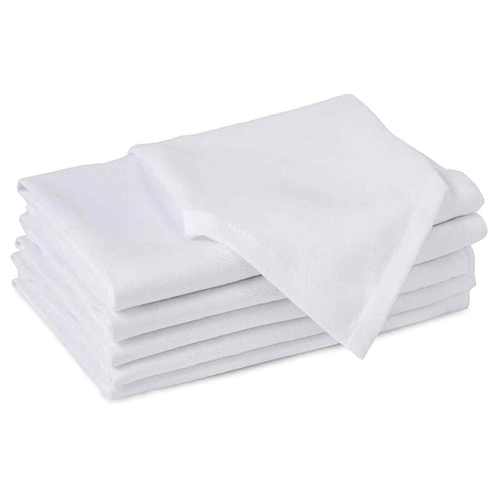 Стилни и Ефектни Комплекти Подложки за Хранене Комплект от 5 салфетки от бял полиестер