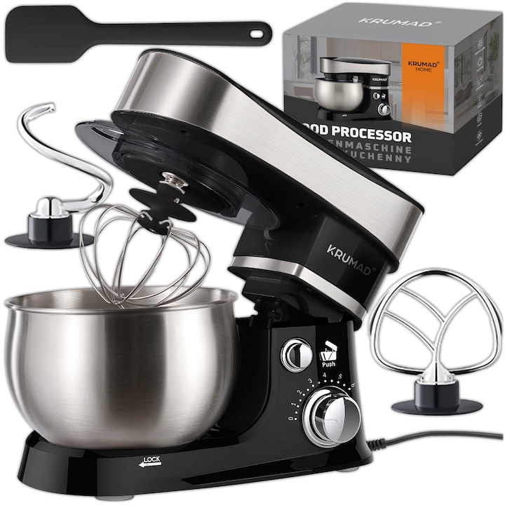 KRUMAD Планетарен кухненски робот 2000W – Миксер с 3L иноксова купа