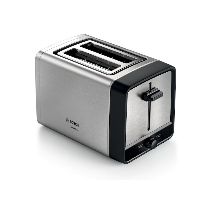 Тостер BOSCH TAT5P420 970W 2 филийки неръждаема стомана Сив - eMAG.bg