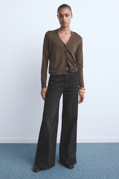 Mango Дънки с висока талия и широк крачол