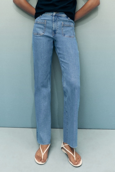 Mango Разкроени дънки със средна талия