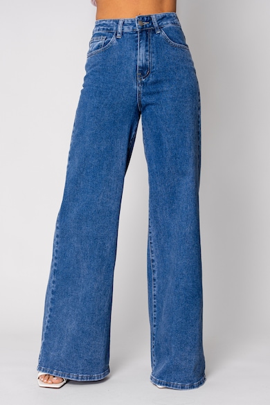 Кои Са Най-Добрите Дамски Дънки За Пътуване? (Удобни И Еластични) - Топ 7 uFIT Тъмносини широки еластични дънки 19544