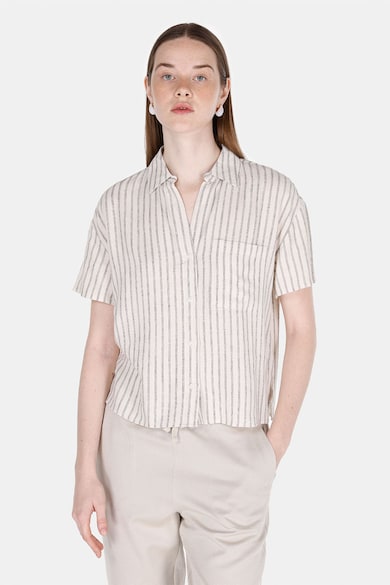 COLIN'S Раирана риза с лен с къси ръкави