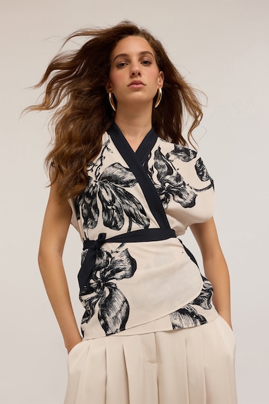 Motivi Застъпена блуза с принт