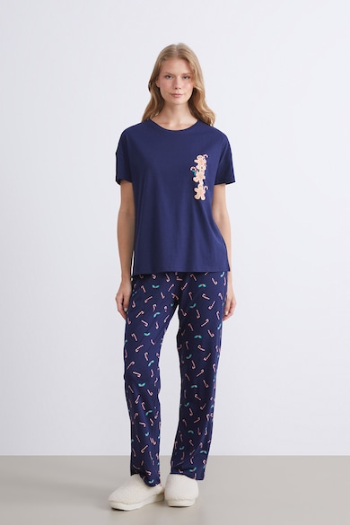 LC WAIKIKI Памучна пижама с десен Christmas