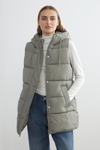 LC WAIKIKI Дълъг елек с цип и качулка