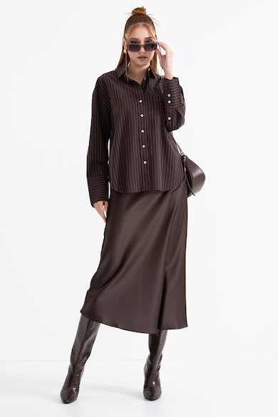 Gina Tricot Раирана свободна риза от органичен памук