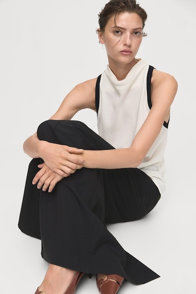 Mango Блуза без ръкави с контрастни панели