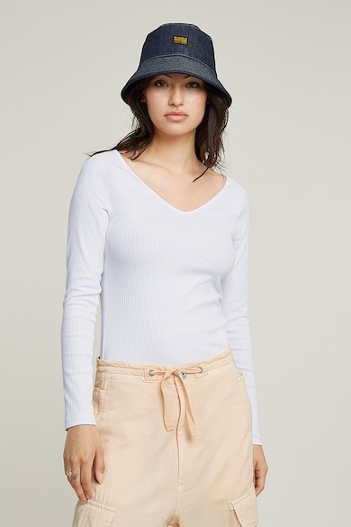 Най-Добрите Дамски Блузи С Овално Деколте — 10 Модела За Всеки Ден G-STAR Шпиц блуза слим